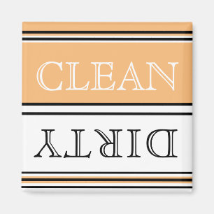 Modern Peach Dishwasher Dirty Clean Magnet