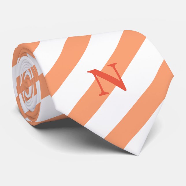 modern peach rand orange monogram slips (Rullad)