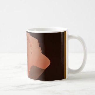 "Modern Peach Ruffle Abstrakt Art Mugg" Kaffemugg