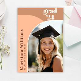 Modern Peach Terracotta Arch Photo Studenten Meddelande