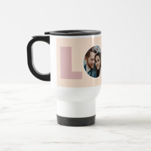 Modern Peach Valentines Kärlek Photo Resemugg