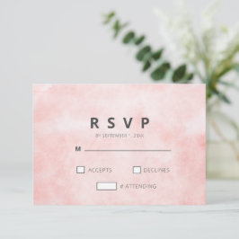 Modern Peachytonsvattenfärg Ren Minimalistisk Bröl OSA Kort