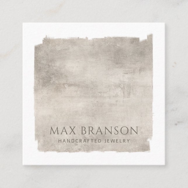 Modern Pearl Earring Visning Card Fyrkantigt Visitkort (Framsida)