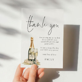 Modern Pearls Prosecco Hen Party Tack Kort
