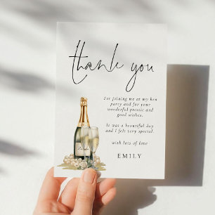 Modern Pearls Prosecco Hen Party Tack Kort