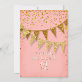 Modern Pennant Banner med glitter Fallande konfett Inbjudningar