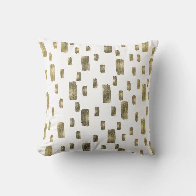 Modern pensel guld koppar brons gnistra kudde (Framsida)