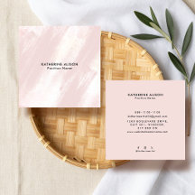 Modern penseldrag textur Fyrkant Visitenkort