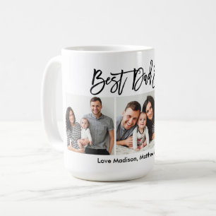 Modern penselskript, bästa Pappa, 3 foto Kaffemugg