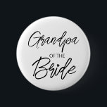 Modern penselskript, farfar för Bride Party Knapp<br><div class="desc">Modern och elegant design tryckt Penselskript Heart Grandpa från knappen Bride Möhippa Party som kan anpassas med din text. Klicka på knappen "Anpassa" och använda verktyg som är utformat för att ändra mallen. Kolla in Graphic Art Design-arkivet för andra produkter som matchar den här designen!</div>