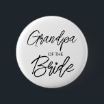 Modern penselskript, farfar för Bride Party Knapp<br><div class="desc">Modern och elegant design tryckt Penselskript Heart Grandpa från knappen Bride Möhippa Party som kan anpassas med din text. Klicka på knappen "Anpassa" och använda verktyg som är utformat för att ändra mallen. Kolla in Graphic Art Design-arkivet för andra produkter som matchar den här designen!</div>