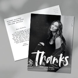 Modern Penselskript - foto Studenten Tack Vykort