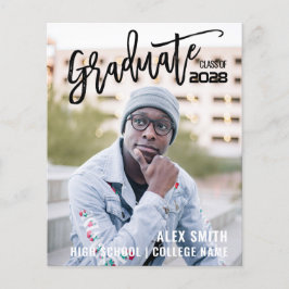 Modern Penselskript Fullt Photo Studenten Announce Flygblad