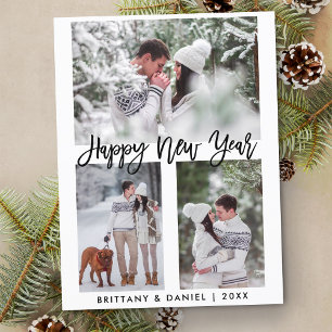 Modern Penselskript Gott nytt år 3 Photo Helgdag Vykort