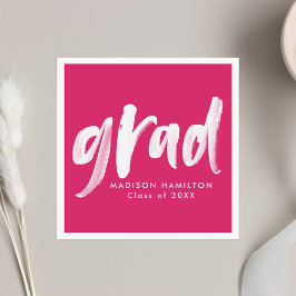 Modern penselskript Shock rosa Studenten Pappersservett