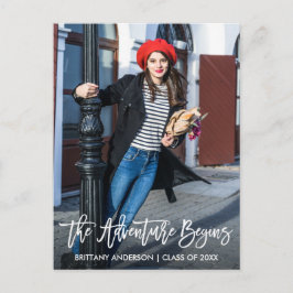 Modern Penselskript Studenten Äventyr börjar Vykort