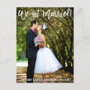 Modern penselskript - vi Har gifta par foto Vykort