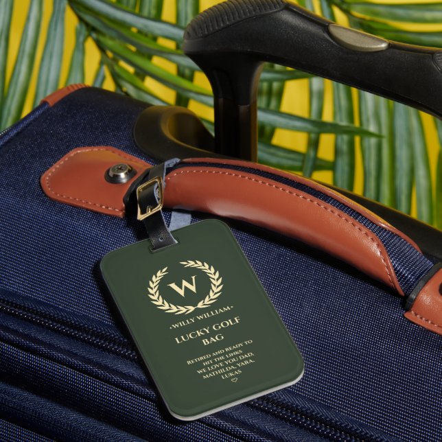 MODERN PENSION GOLF MONOGRAM LUCKY GOLF BAG BAGAGEBRICKA (Framsida Insitu 1)