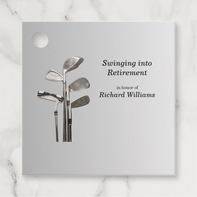 Modern Pension Golf Sport Golfklubbar Gåvor Etiketter (Framsida)