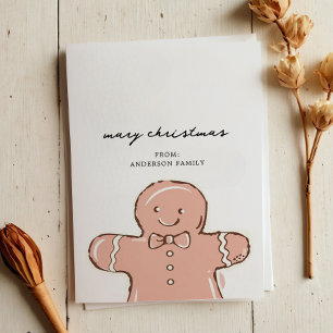 Modern Pepparkaksgubbe God Jul Julkort