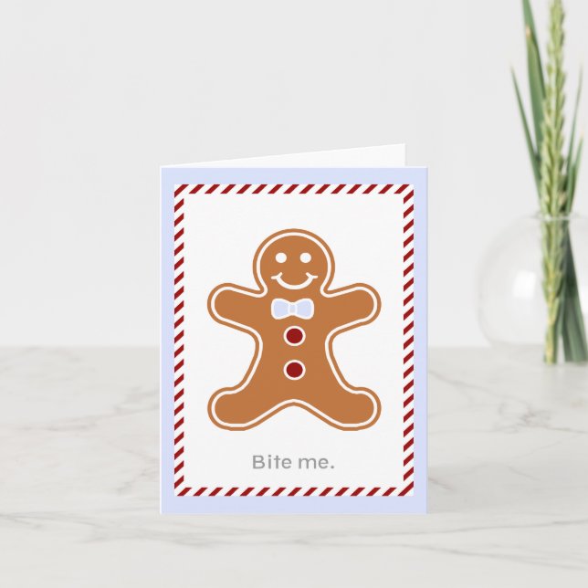 Modern Pepparkaksgubbe Helgdag Card Helgkort (Framsida)
