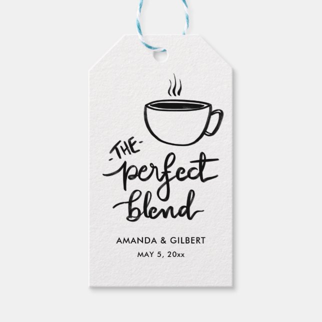 Modern Perfekt Blend Handskriftlig Presentetikett (Framsidan)