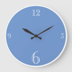 Modern Periwinkle Blue Färg Basic minimalist Stor Klocka