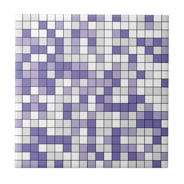 Modern Periwinkle Lavender Geometric Ceramic Tile Kakelplatta (Framsidan)