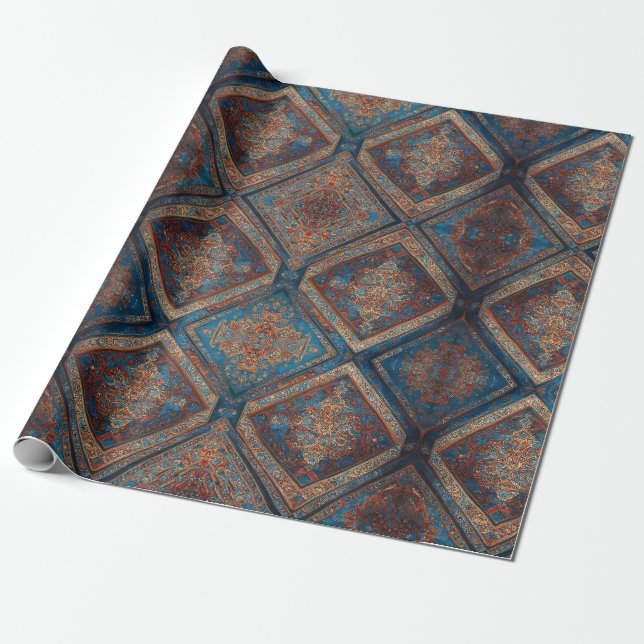 Modern Persian Bevackra Old Mönster-samling Presentpapper (Utrullad)