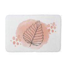 Modern persiko-Abstrakt, vattenfärg Löv