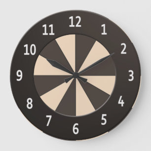 Modern persiko-cirkel spelas upp som en svart Färg Stor Klocka