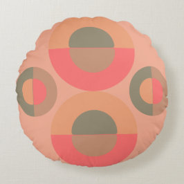 Modern persiko- och olivodling i mitten av århundr rund kudde