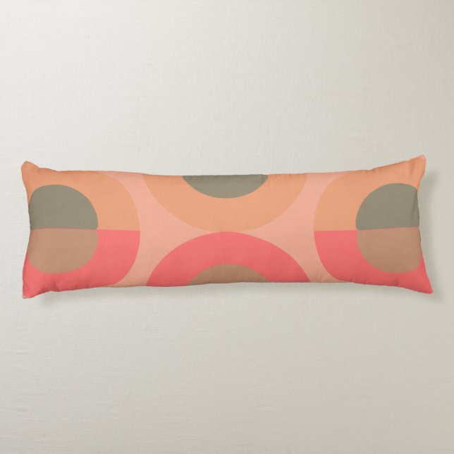 Modern persiko- och olivträd Dekorativ kudde i mit (Baksidan)