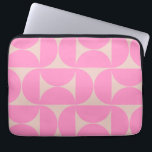 Modern persiko- och Rosa i Mönster Laptop Fodral<br><div class="desc">Retro i mitten av århundradet moderna mönster - abstraktens geometriska former - minimalistiskt mönster i persikor/beige och rosa.</div>