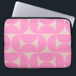 Modern persiko- och Rosa i Mönster Laptop Fodral<br><div class="desc">Retro i mitten av århundradet moderna mönster - abstraktens geometriska former - minimalistiskt mönster i persikor/beige och rosa.</div>