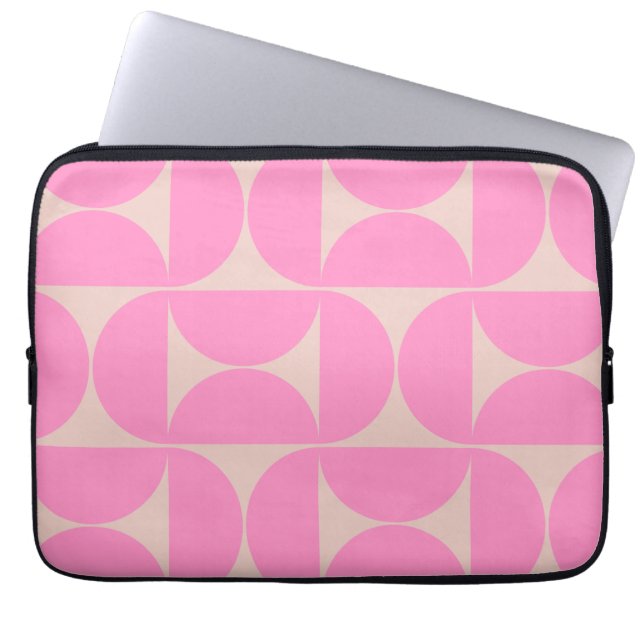 Modern persiko- och Rosa i Mönster Laptop Fodral (Framsidan)