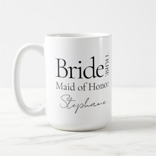 Modern Persoanlized Bride Tribe Brudens sida Gift Kaffemugg