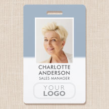 Modern Personal ID Namn Logotyp Business Dusty Blu