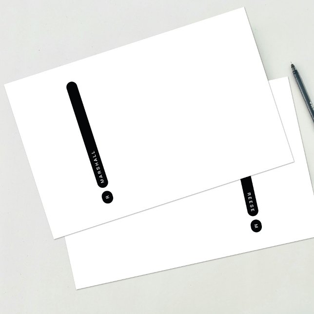 Modern Personal Stationery | Side Margin Brevpapper (Skapare uppladdad)