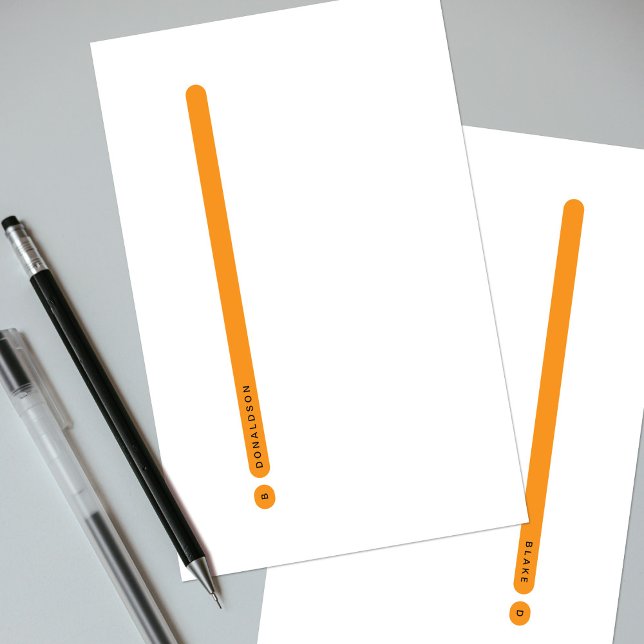 Modern Personal Stationery | Side Margin Brevpapper (Skapare uppladdad)
