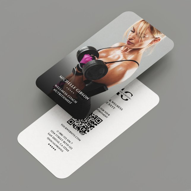 Modern Personal Trainer Fitness Hälsa Coach Visitkort (Modern Personal Trainer Fitness Wellness Coach Business Card
)