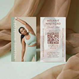 Modern Personal Trainer Fitness Influencer Photo Visitkort