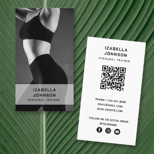 Modern Personal Trainer Fitness QR-kod Visitkort