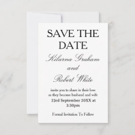 Modern Personalised Photo Wedding Save the Date Spara Datumet