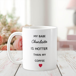 Modern Personalized Babe Coffee Mug Kaffemugg