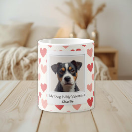 Modern Personalized Dog Valentine Mug Kaffemugg