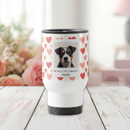 Modern Personalized Dog Valentine Travel Mug Resemugg