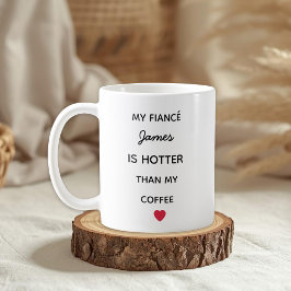 Modern Personalized Fiancé Coffee Mug Kaffemugg
