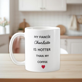 Modern Personalized Fiancée Coffee Mug Kaffemugg