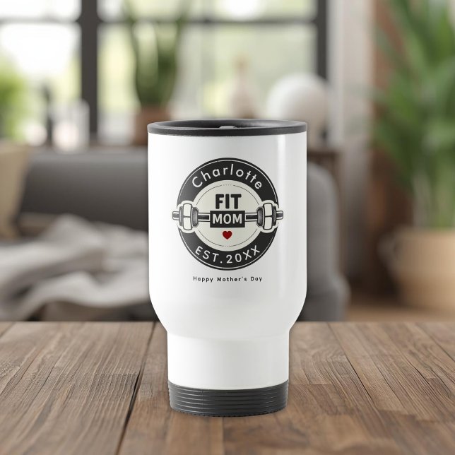 Modern Personalized Fit Mom Tumbler Gift Resemugg (Skapare uppladdad)